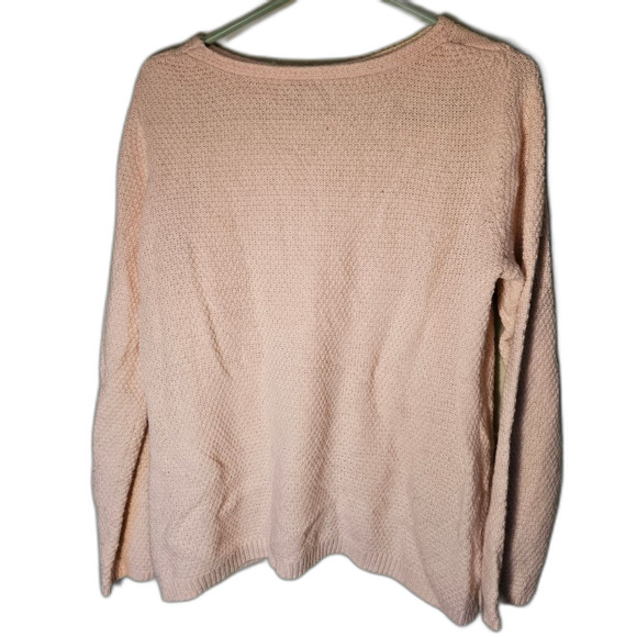 Croft & Barrow Women’s Light Pink Sweater L | Cozy Ribbed Pullover - Picture 2 of 7